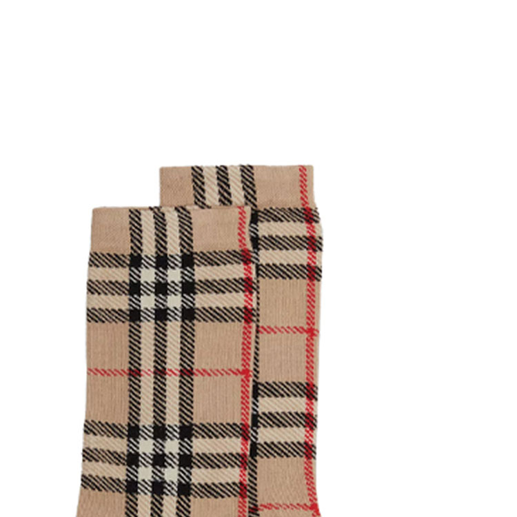 【Previous Season】Vintage check intarsia-knit socks