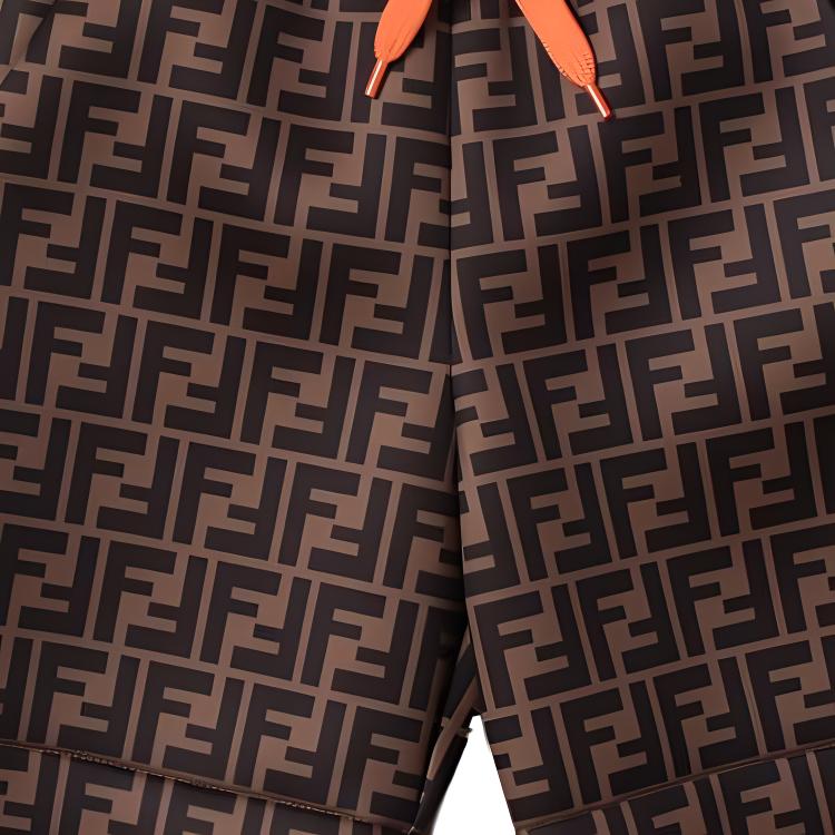 Шорты Fendi SS23 Logo (коричневые) — фото 6