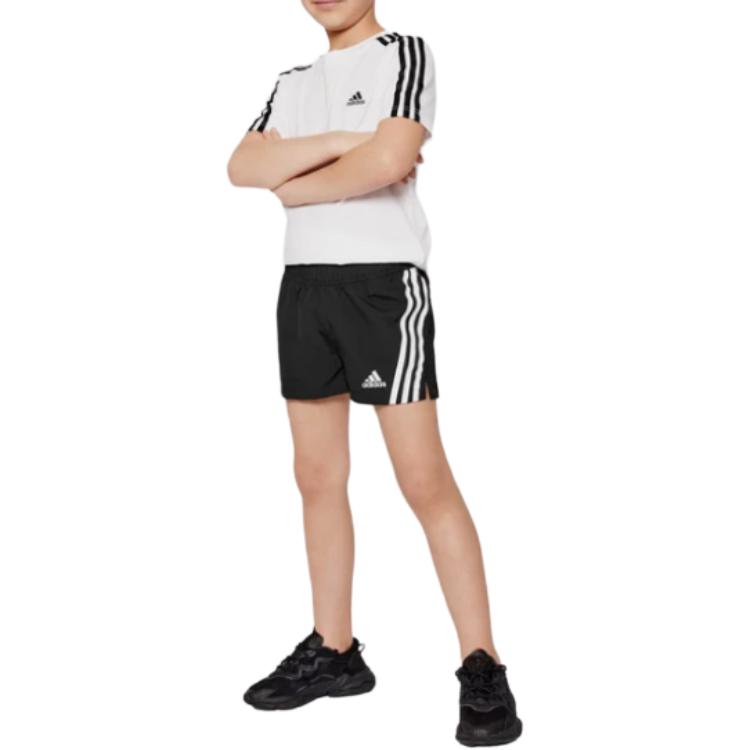 Женские шорты adidas с тремя полосками (черные) — фото 5