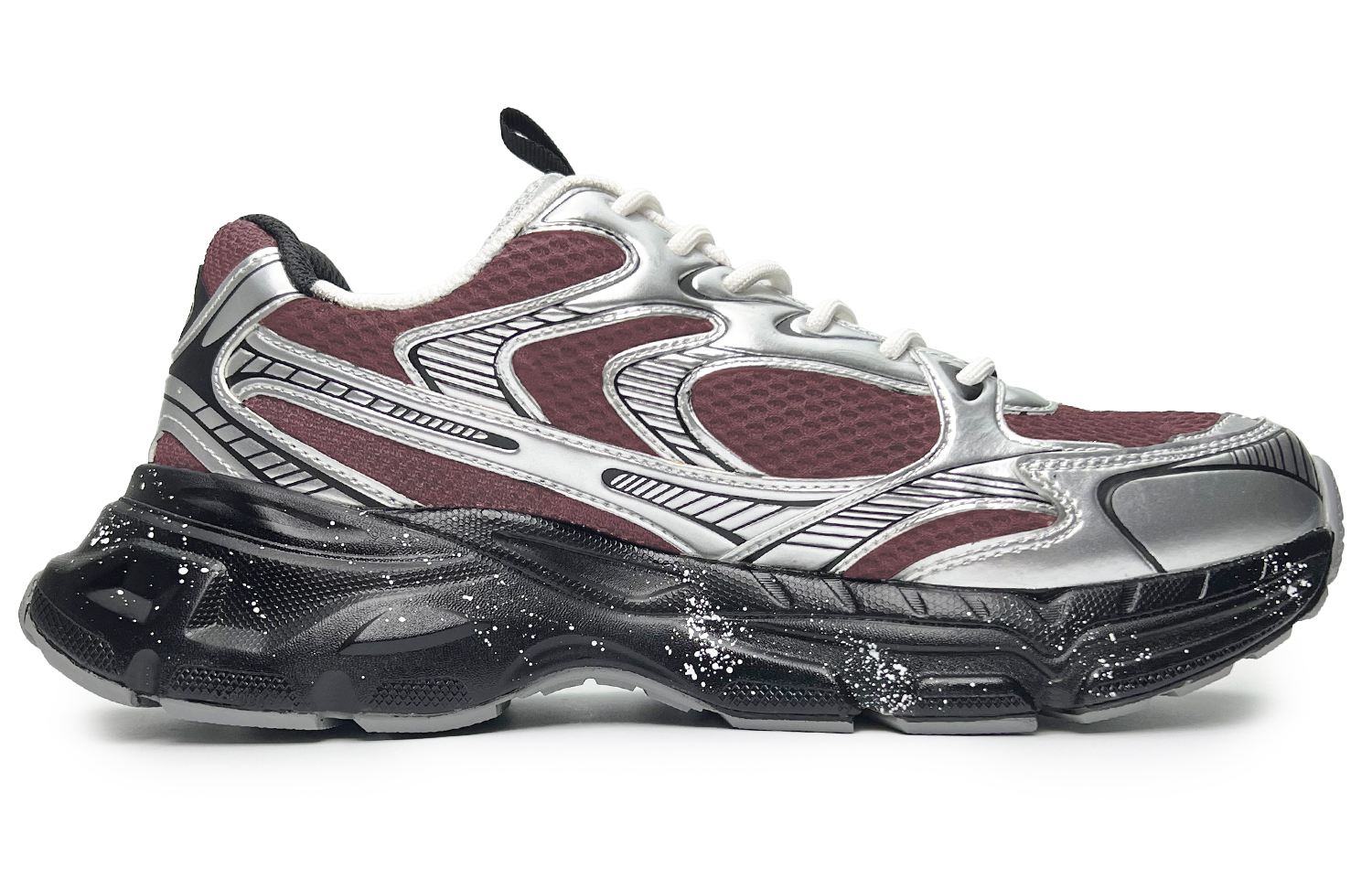 Kappa Cushioning Abrasion Resistant Breathable Low top Running Shoes Unisex Black Red Silver