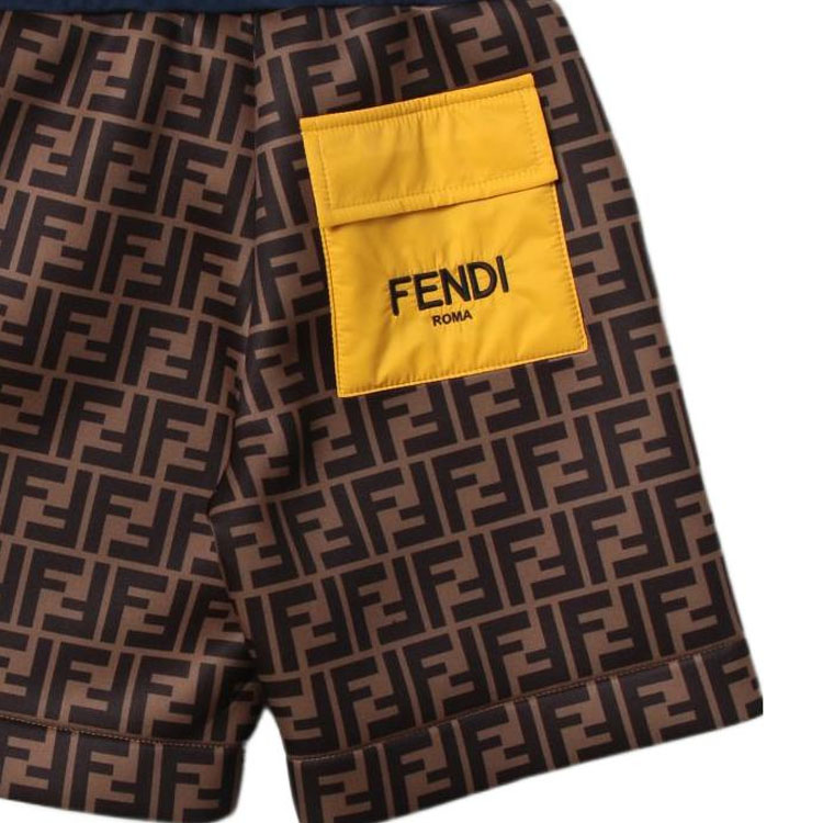 Шорты Fendi SS23 Logo (коричневые) — фото 4