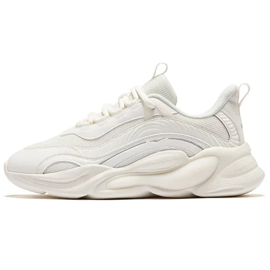 Erke Unchained Fall And Winter Edition Height Increasing Low-Top Casual Shoes Women's Microcrystal White