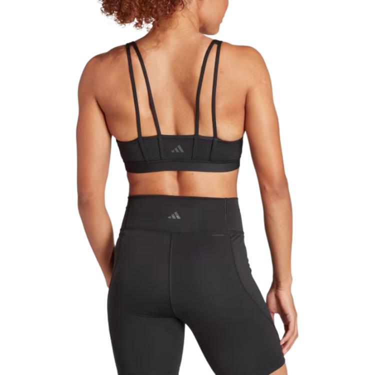 Женский спортивный топ adidas ALL ME ESSENTIALS (черный) — фото 4