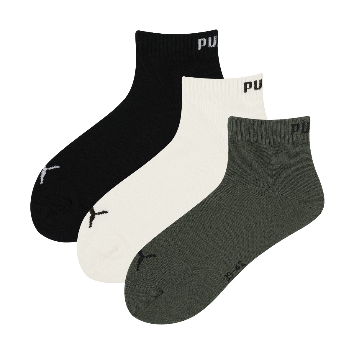 PUMA Mid Calf Socks Unisex 3 Pack