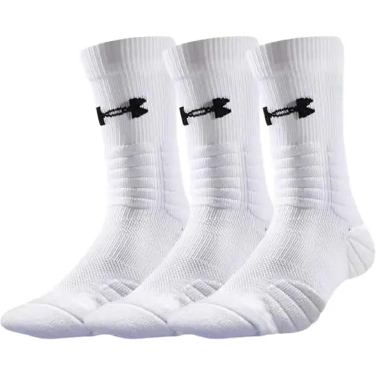Under Armour Basketball Socks Unisex 3 Pack White