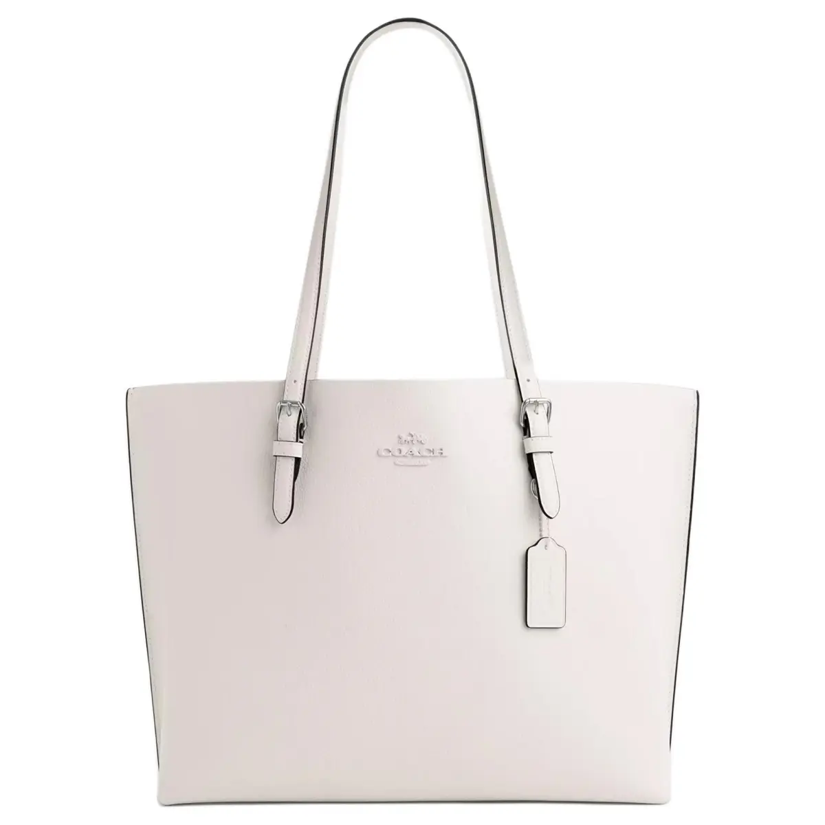 COACH Mollie Double Sided Leather Handbag, Shoulder Bag 34 Women's Chalk White