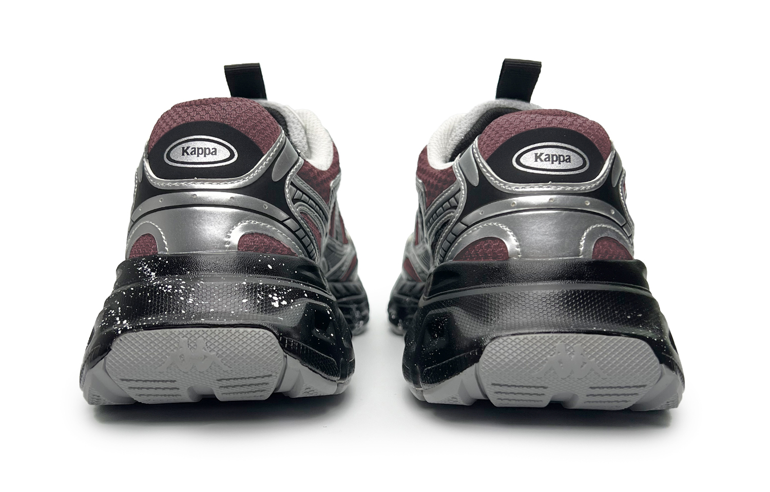 Kappa Cushioning Abrasion Resistant Breathable Low top Running Shoes Unisex Black Red Silver