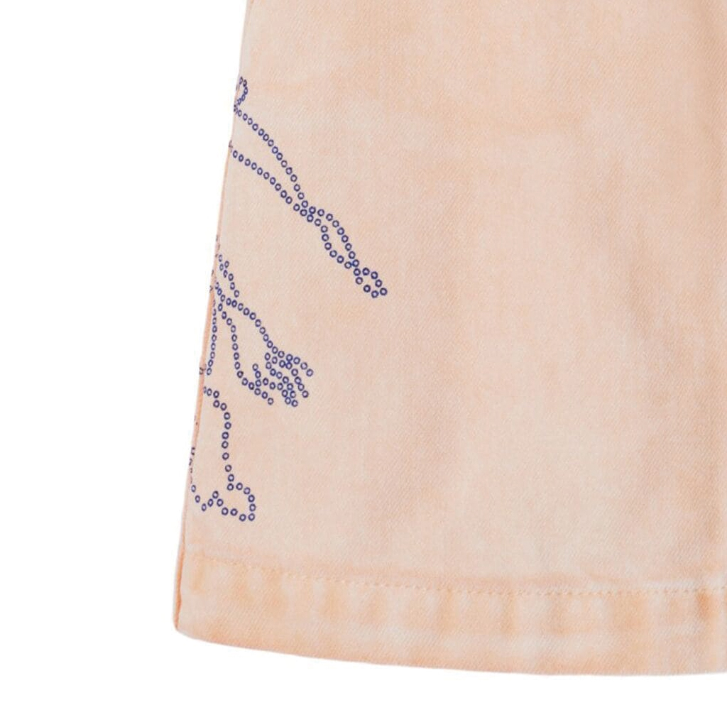 Детская юбка Burberry SS24 Logo (персиково-оранжевая) — фото 4