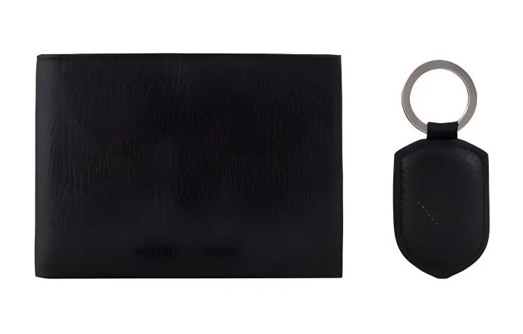 EMPORIO ARMANI Cow Leather Wallet Men's Black
