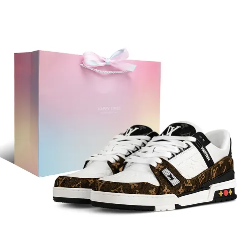 LOUIS VUITTON Trainer Twenty, Ginger Tea Low top Skateboard Shoes Unisex Yellow Black