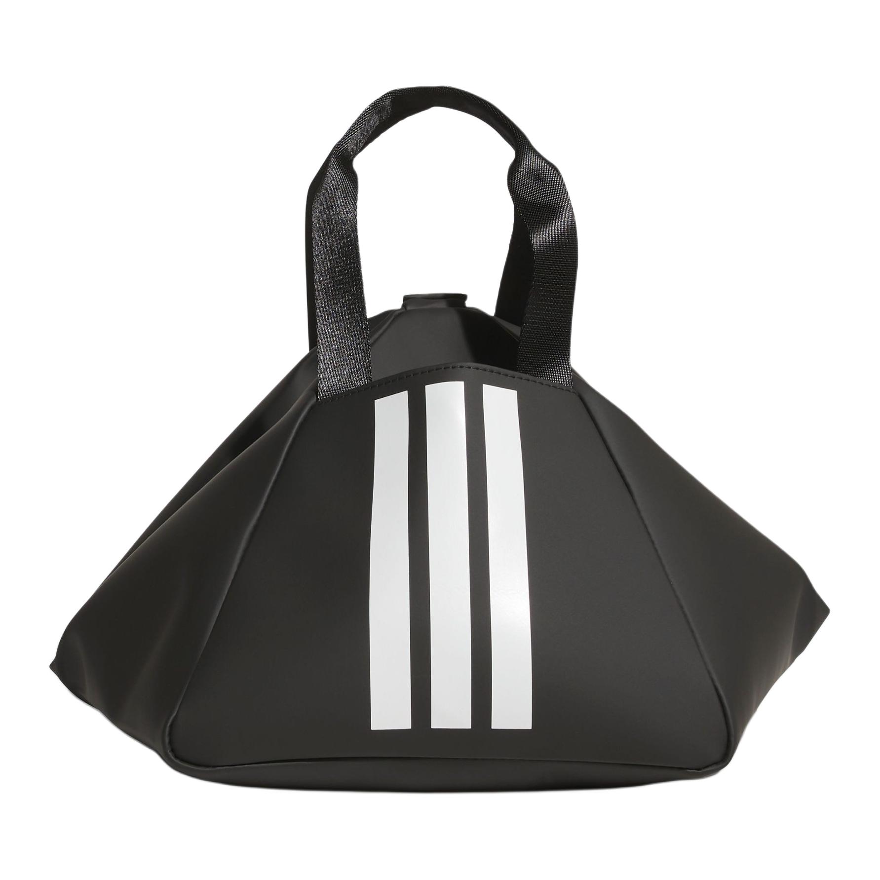 Adidas, foldable polyurethane black one-shoulder bag for leisure with zipper for men and women, for beloved