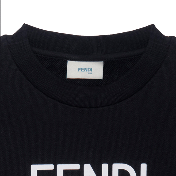 Детский свитшот Fendi FW22 Logo (черный) — фото 3