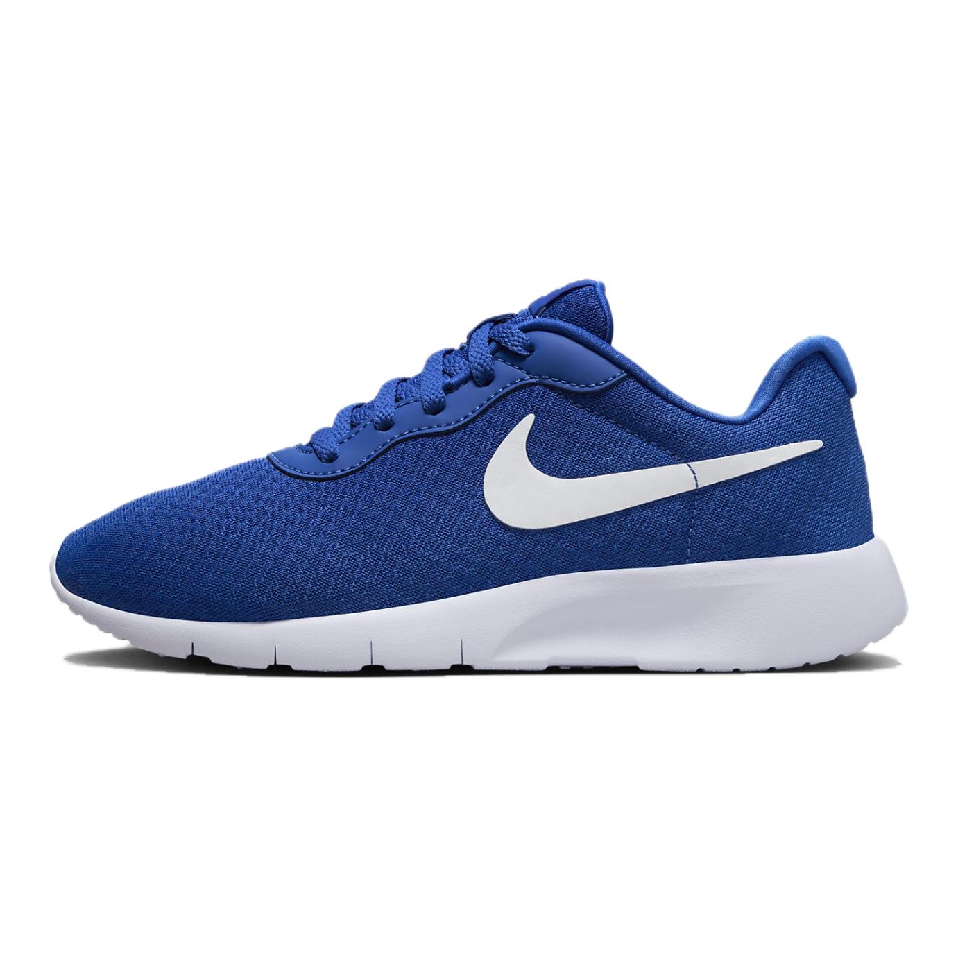 Nike Tanjun mesh elastic groove children's running shoes blue and white youth