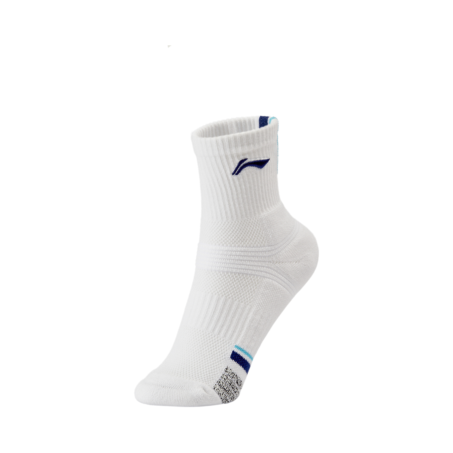 Li Ning Badminton Collection Badminton Socks Women’s 1 Pack White Blue