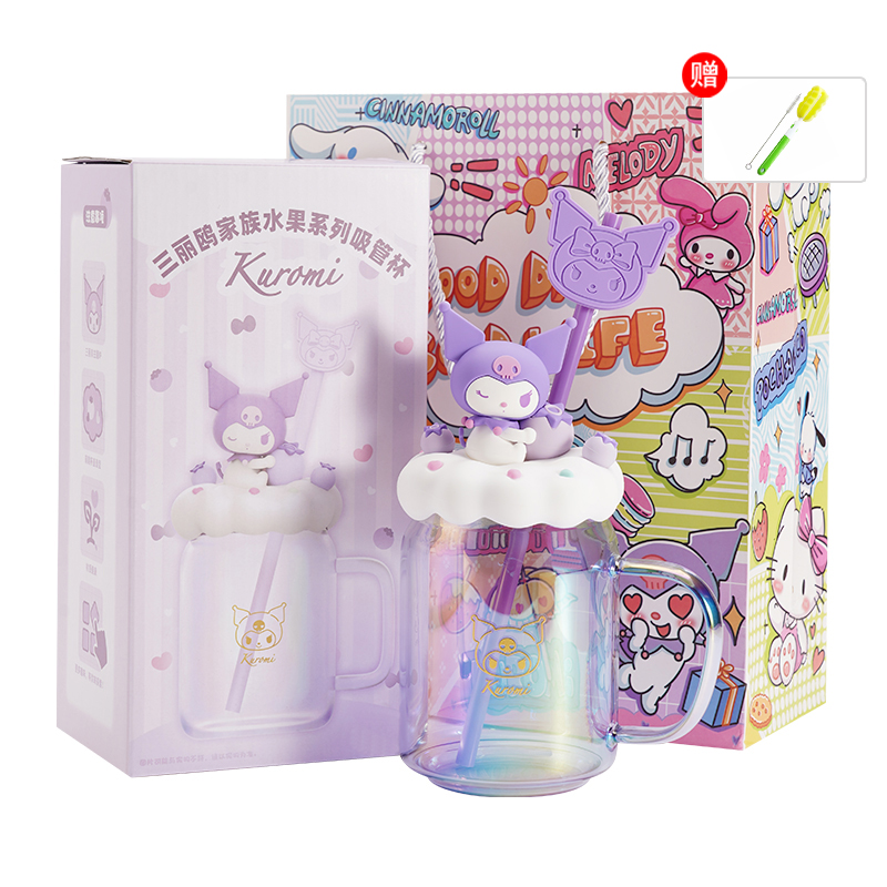 Sanrio Sanrio, cute high quality children's glass with glass for men and women, material, 510 ml