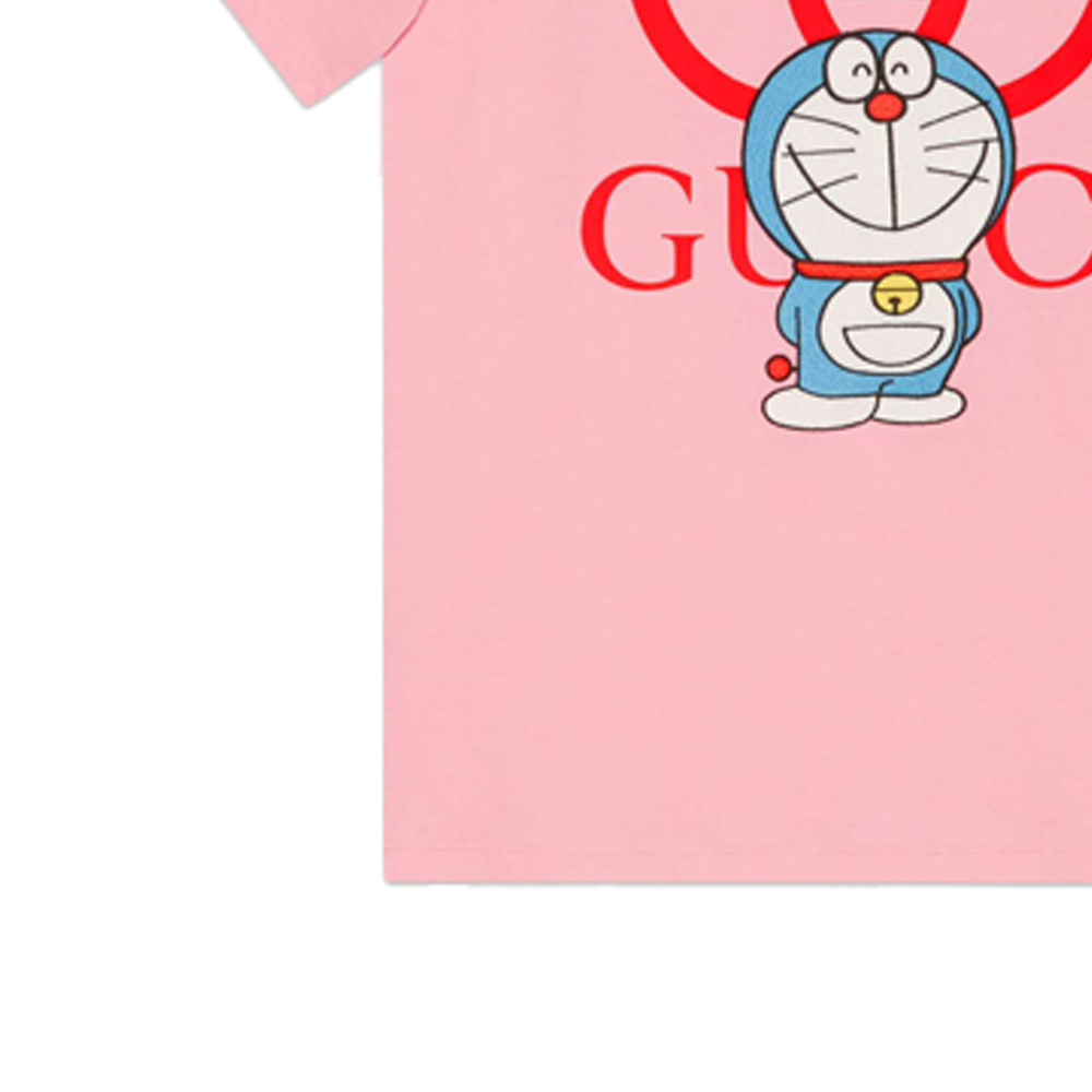 Женская футболка Gucci x Doraemon (розовая) — фото 5