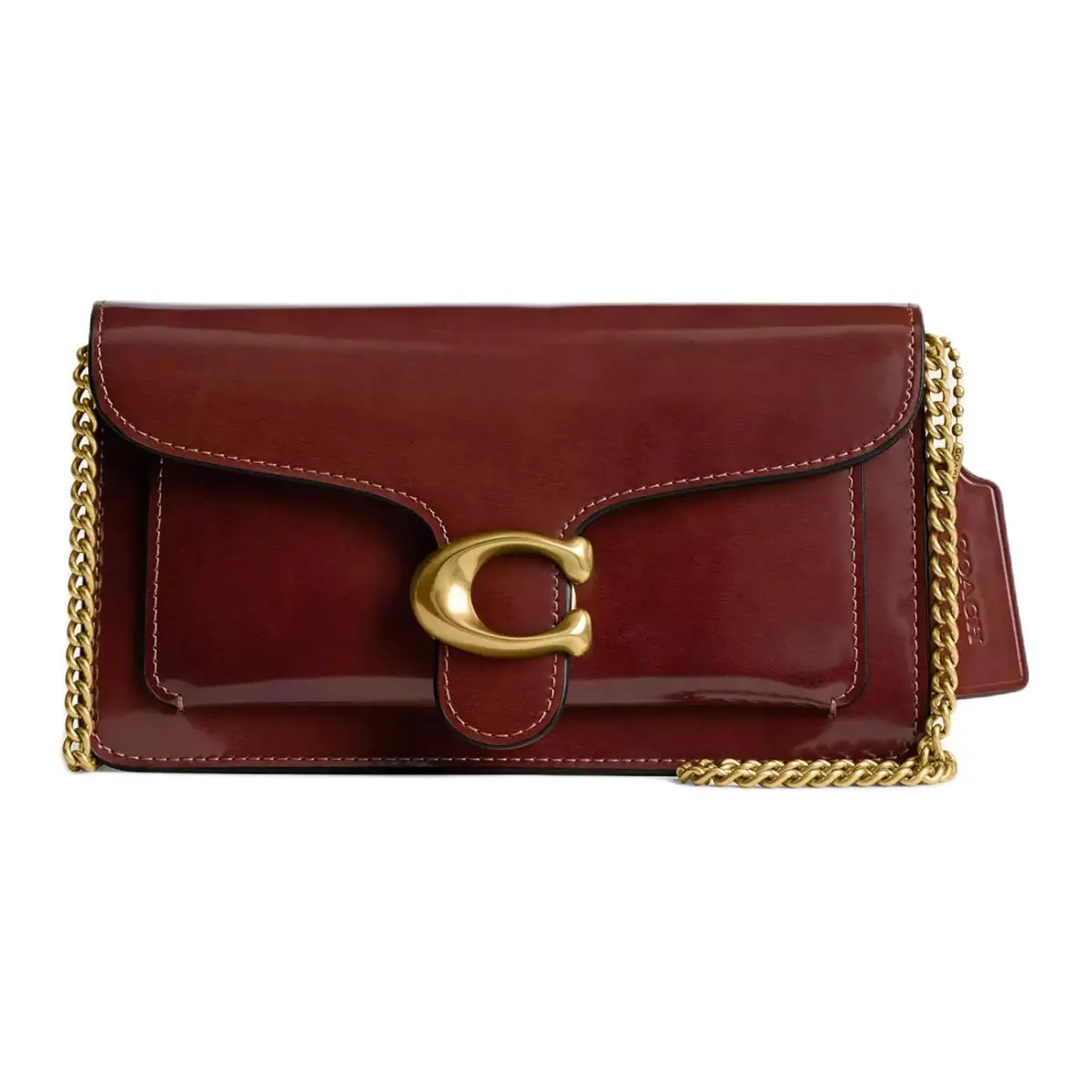 COACH Tabby Leather Shoulder Bag, Crossbody Bag Small Women's Dark Brown
