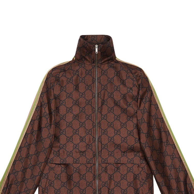 Женская куртка Gucci GG (коричневая) — фото 3