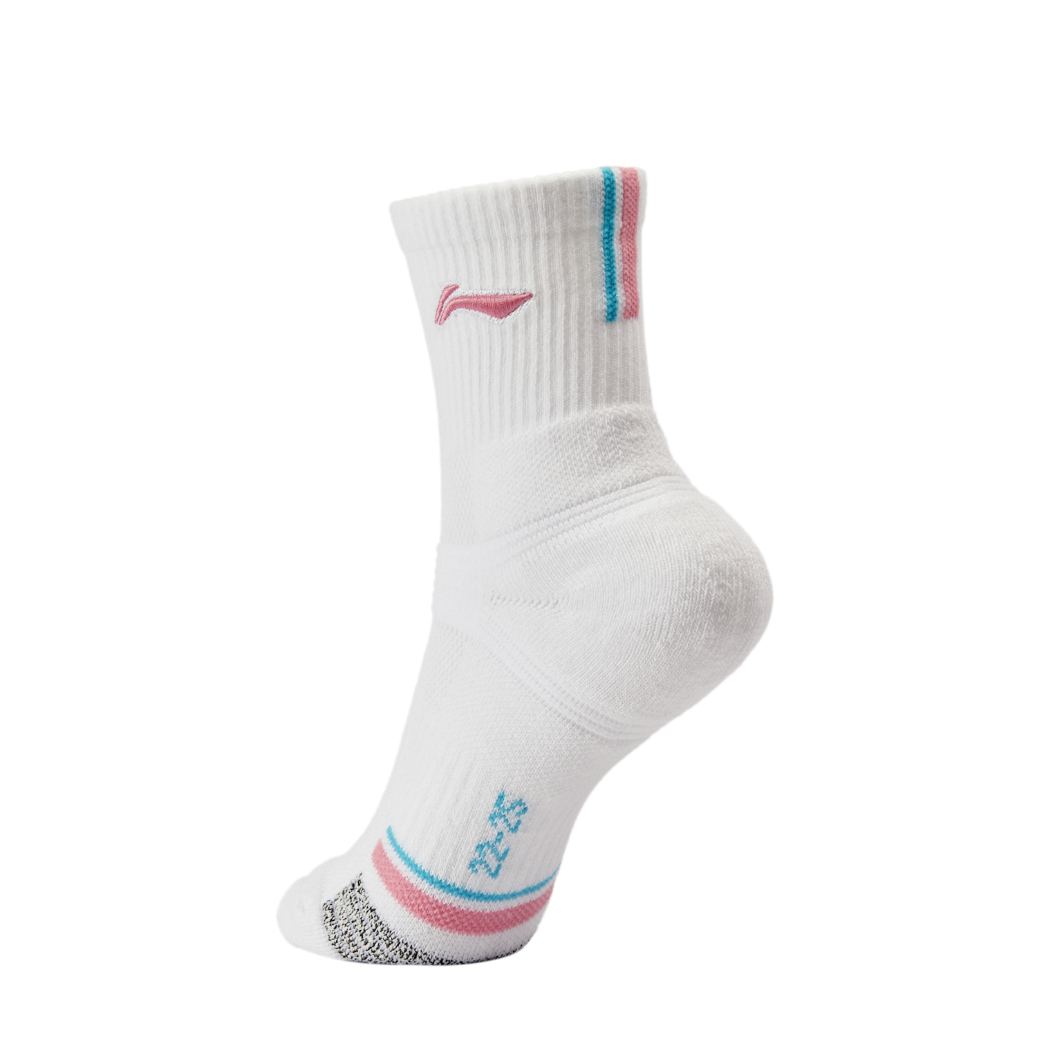 Li Ning Badminton Collection Badminton Socks Women’s 1 Pack White Red