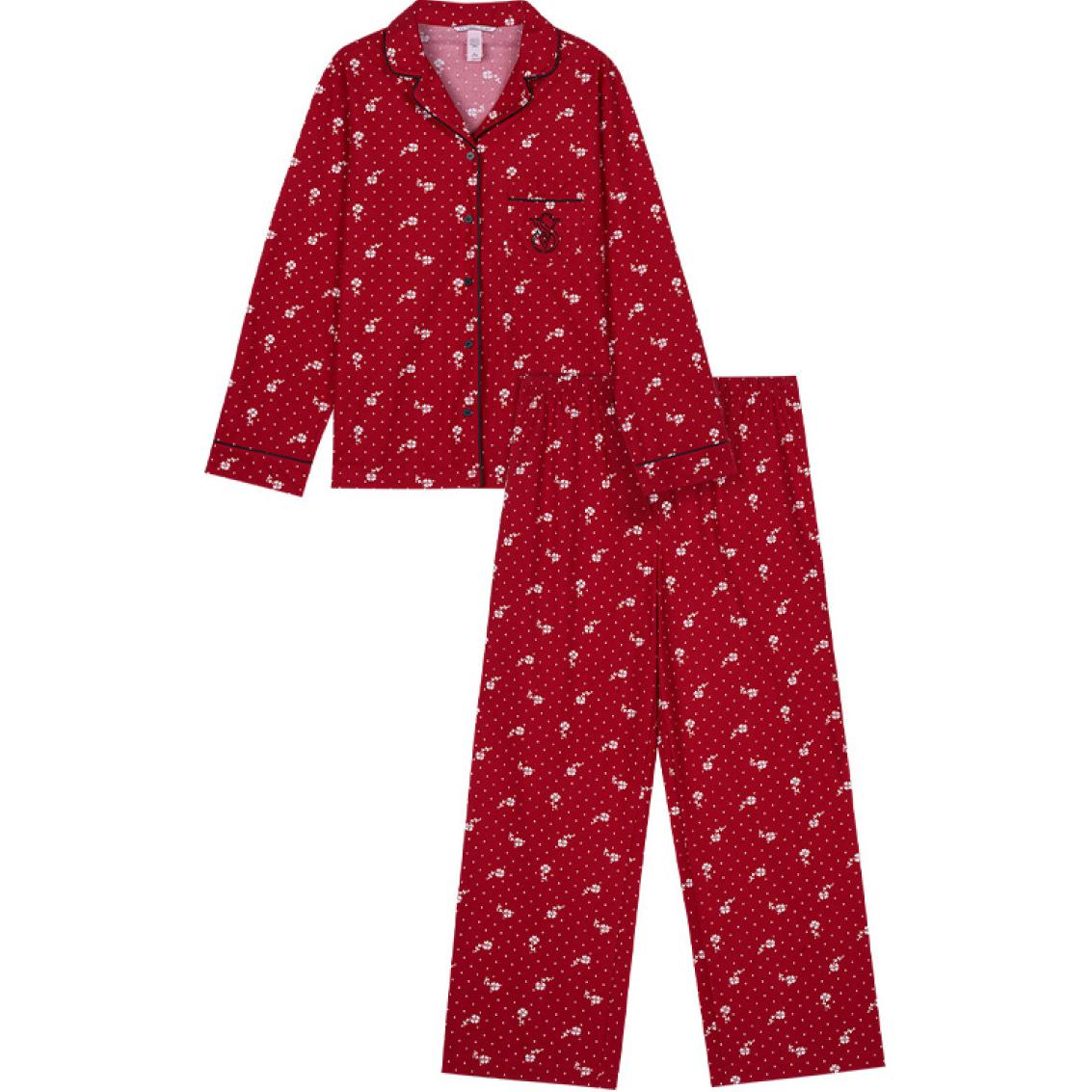Victoria's Secret Velvet comfortable antibacterial flannel long-sleeve, trousers, pijama, birthday charm, set, women's style