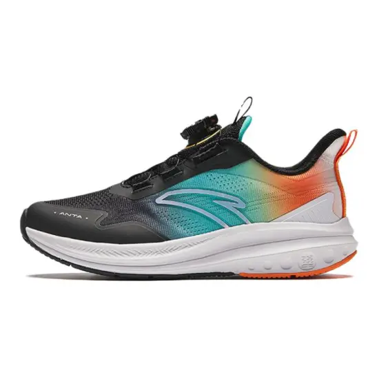 Antakids Surprising Wave Lite Slip Resistant Shock Absorbers Low top Kids' Running Shoes Black Orange White Teenagers