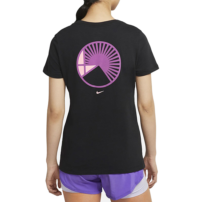Женская футболка Nike Print Tee (черная) — фото 4