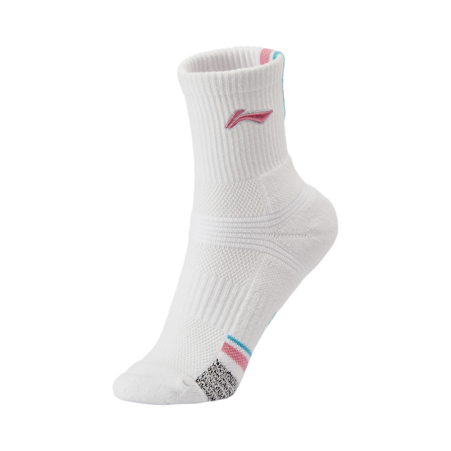 Li Ning Badminton Collection Badminton Socks Women’s 1 Pack White Red