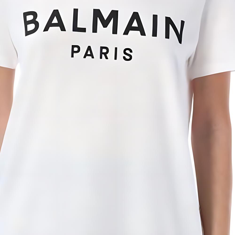 Женская футболка BALMAIN 23ABF1EF005BB02GAB (белая) — фото 5