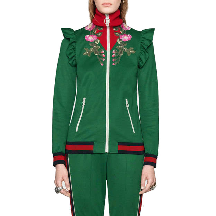 Женская куртка Gucci (зеленая) — фото 3