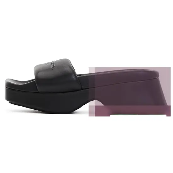 alexander wang Float Logo-debossed Platform Slides