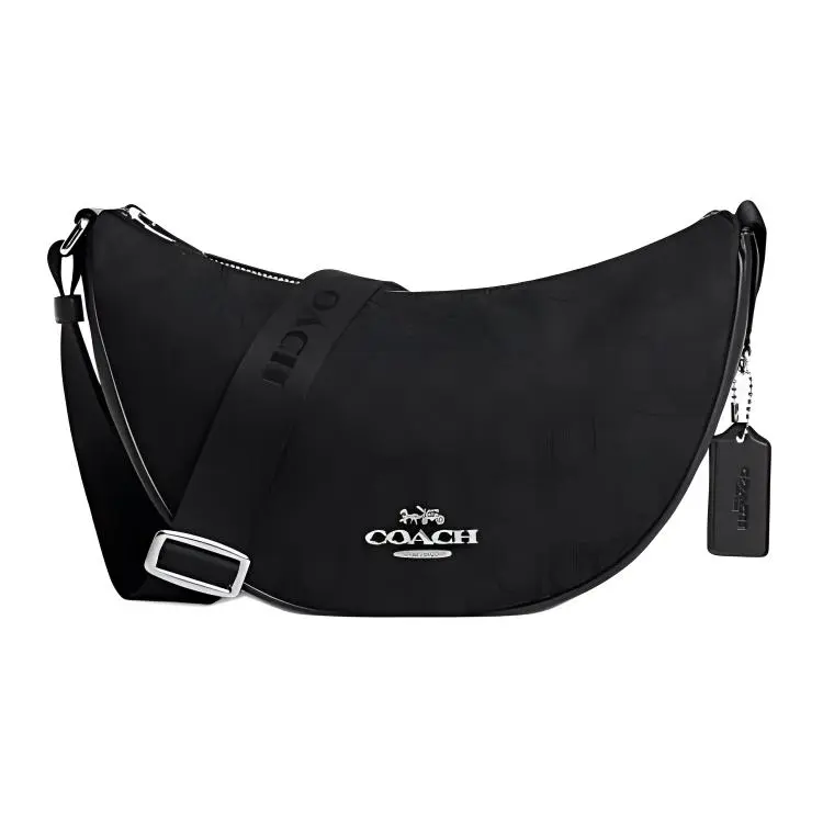 COACH PACE Fabric With Cow Leather Crossbody Bag, Shoulder Bag Large Women's Black