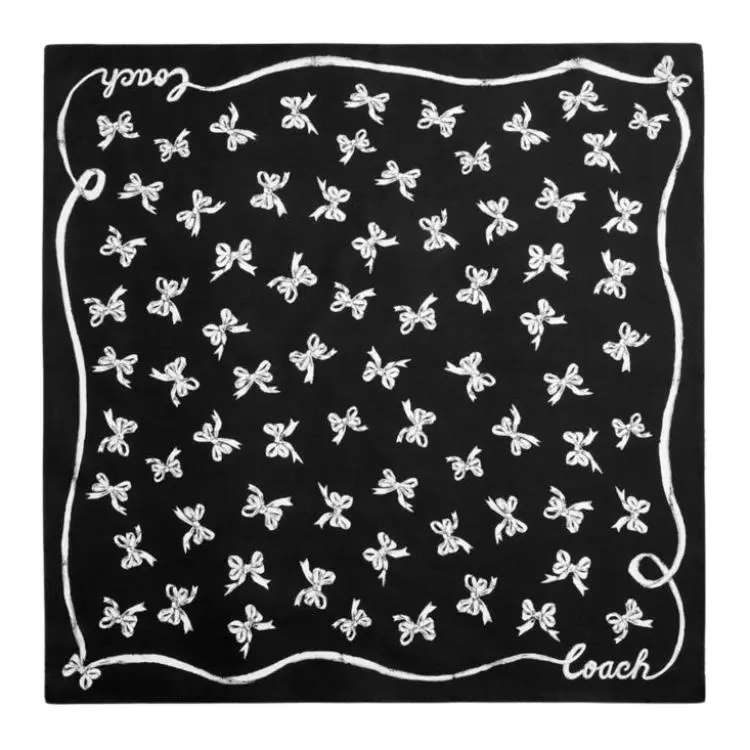 COACH Silk Headwraps Unisex Black