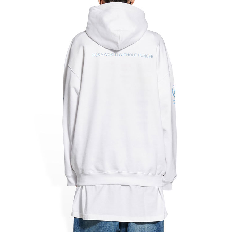 Женское худи Balenciaga x WFP Hoodie (белое) — фото 5
