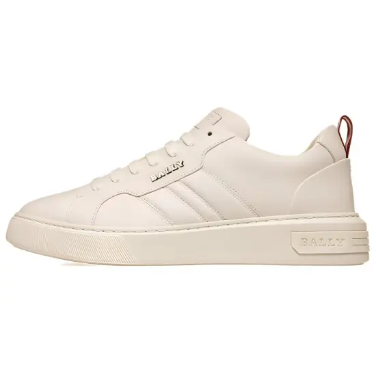 BALLY Skateboard Shoes Men Low-Top White
