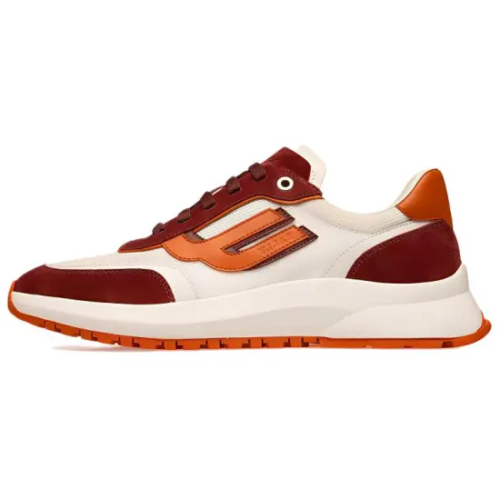BALLY Demmy Casual Shoes Men Low-Top White/Red/Orange
