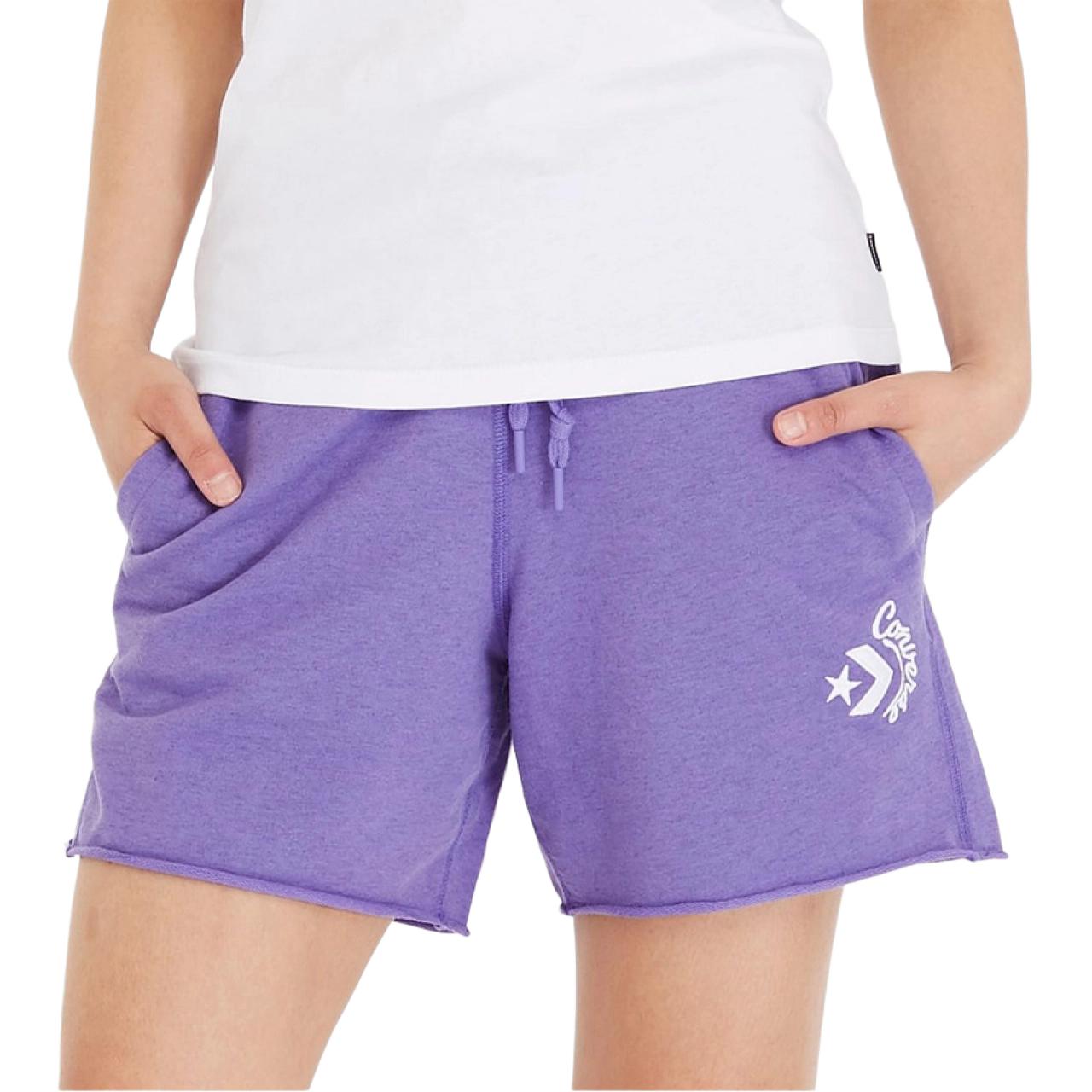 Женские шорты Converse Mid Waist (фиолетовые) — фото 3