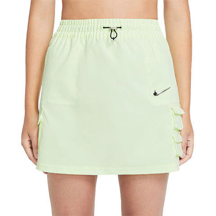 Женская юбка Nike SPORTSWEAR SWOOSHLogo (желто-зеленая) — фото 4