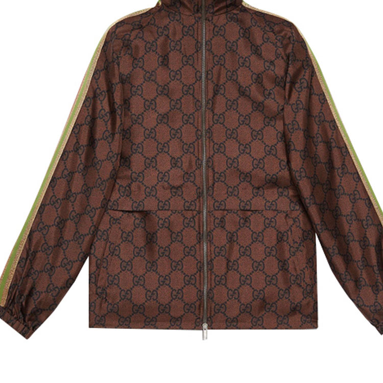 Женская куртка Gucci GG (коричневая) — фото 2