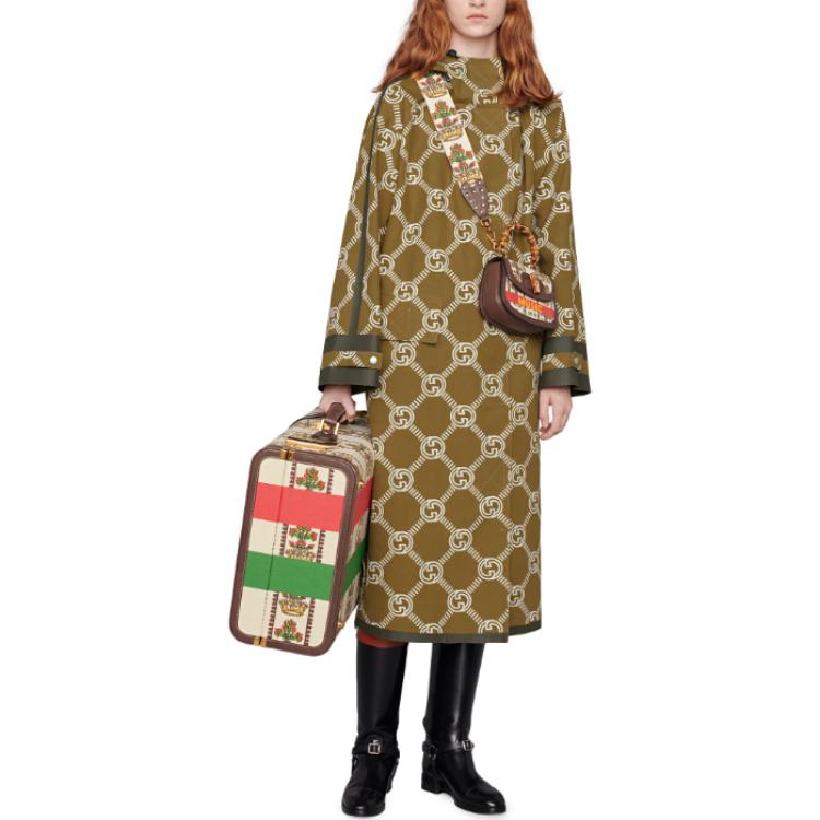 Женское пальто Gucci 100 Special Edition (коричневое) — фото 5