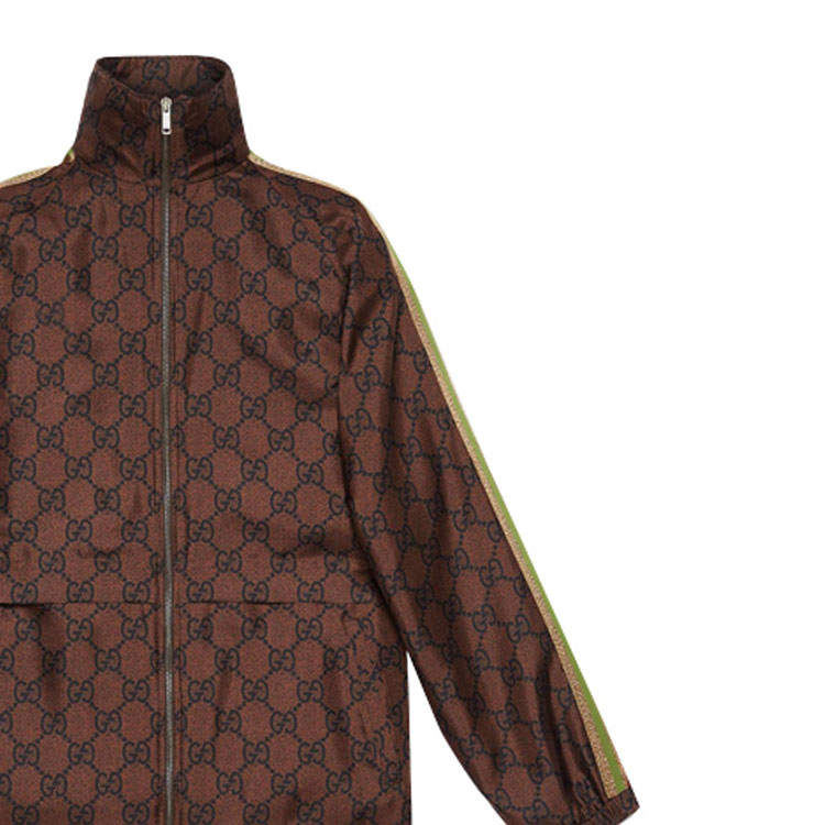 Женская куртка Gucci GG (коричневая) — фото 4