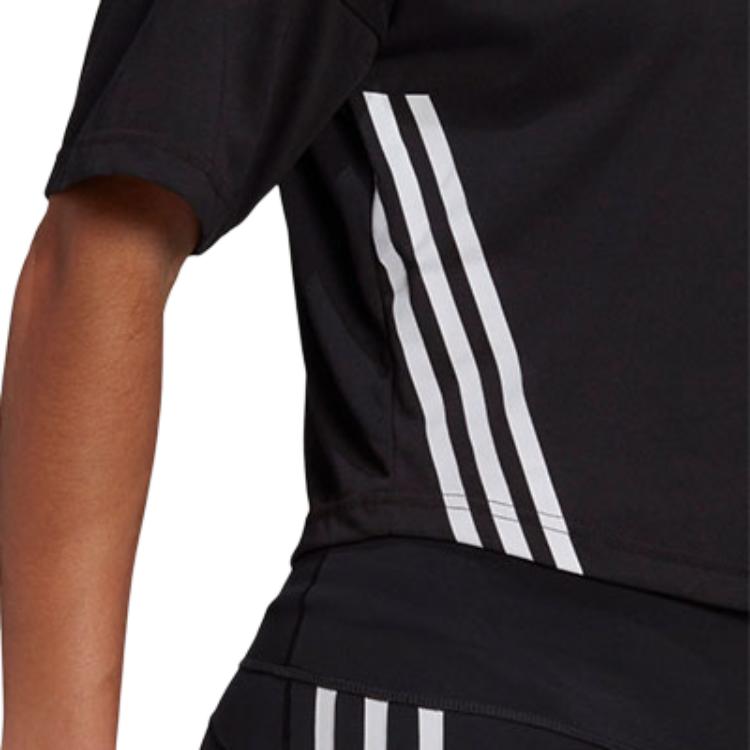 Женская футболка adidas Cropped Tee W (черная) — фото 5