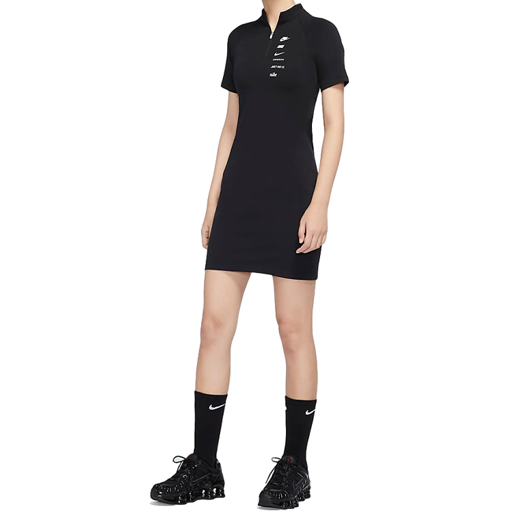 Платье Nike Sportswear Swoosh (черное) — фото 3