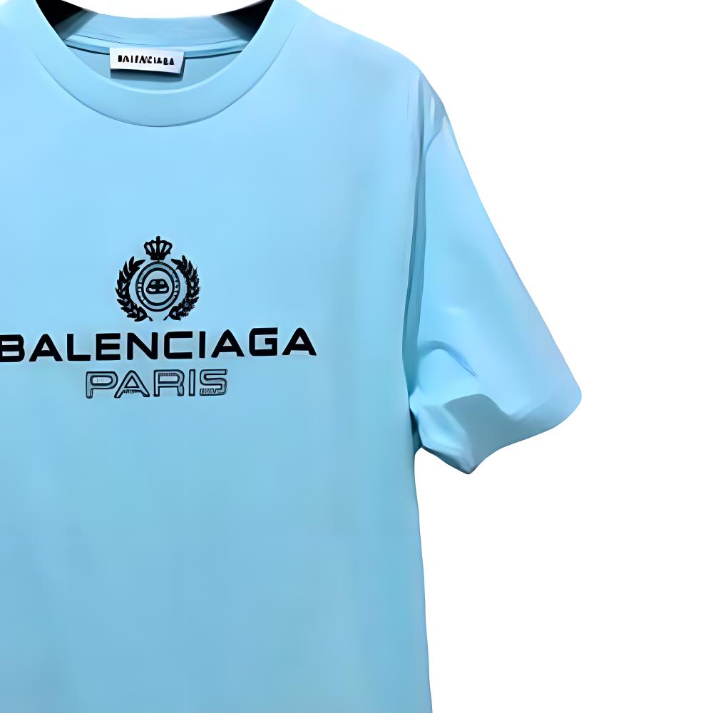 Женская футболка Balenciaga SS21 (синяя) — фото 4