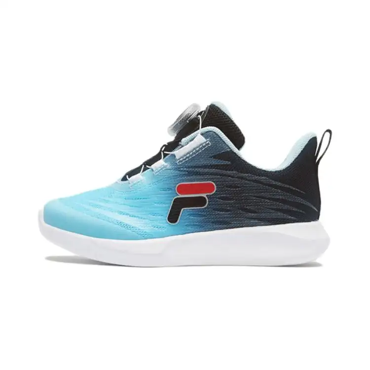 FILA KIDS Knob Feather Sports Shoes Shock Absorbing Anti-Slip Low Top Children's Training Shoes Black Blue Children's