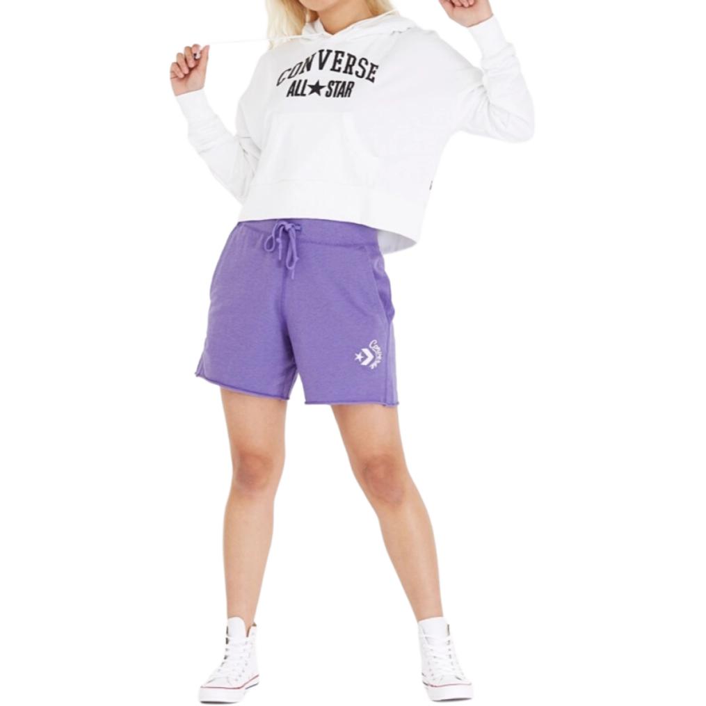 Женские шорты Converse Mid Waist (фиолетовые) — фото 7