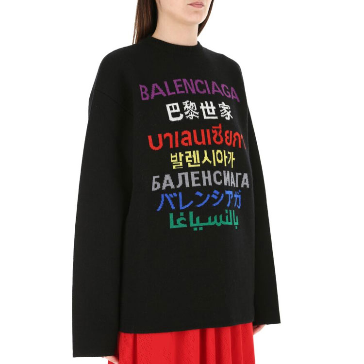 Женский свитер Balenciaga (черный) — фото 4