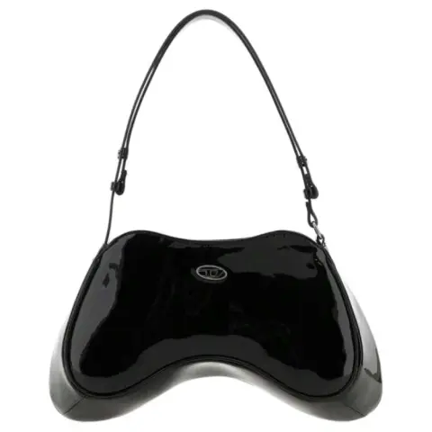DIESEL Play Logo Plaque Zipped Shoulder Bag