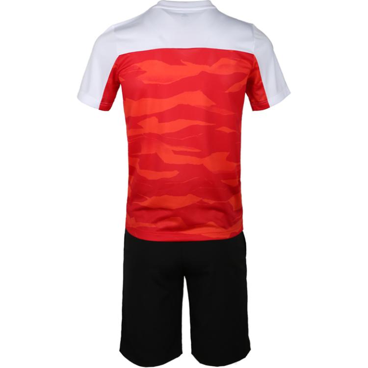 Мужской костюм adidas YB TR SET TEE CLIMA (красный) — фото 2