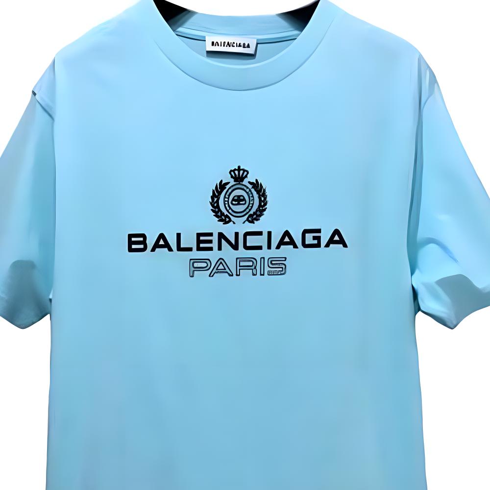 Женская футболка Balenciaga SS21 (синяя) — фото 3
