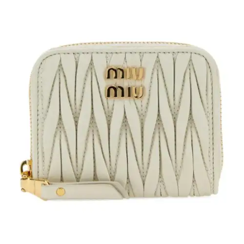 MIU MIU Leather Wallet Women's White